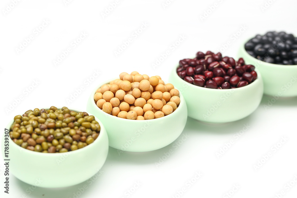 various beans isolated on white background various beans isolated on white background