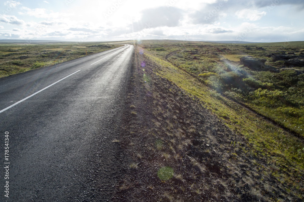 Typical Icelandic landscape, a wild nature of rocks and shrubs, rivers and lakes. Typical Icelandic landscape, a wild nature of rocks and shrubs, rivers and lakes.
