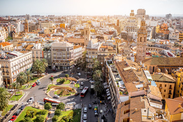 Fototapete Europa Valencia Altstadt mit Reina Platz  © rh2010