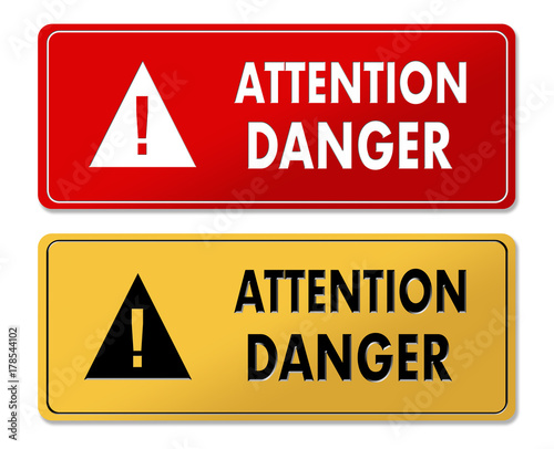 Attention Danger warning panels in French translation Free Download Attention Danger warning panels in French translation - GFXLoad