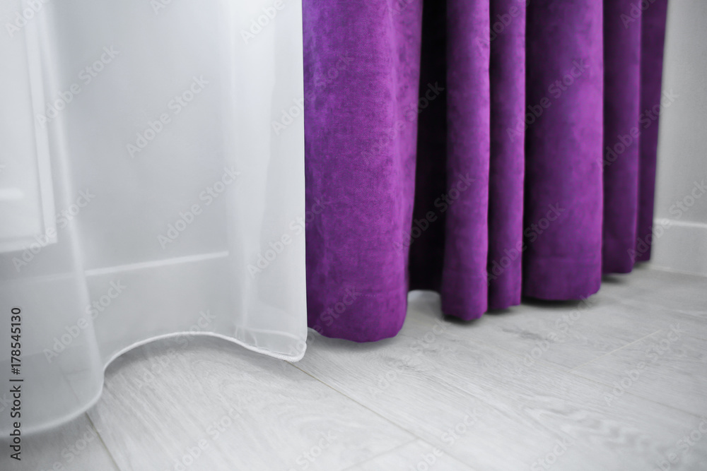 Beautiful curtains in room
