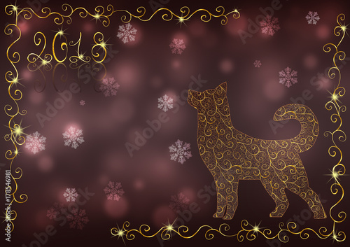 New Year 2018 background wi...