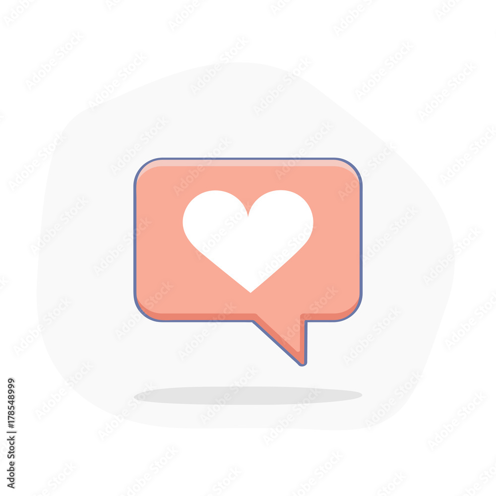 Like notification icon vector isolated on white background, Love symbol for your design, website, logo, application, UI. Like notification icon vector isolated on white background, Love symbol for your design, website, logo, application, UI.