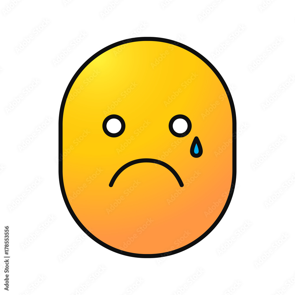 Fototapeta premium Teary smile color icon