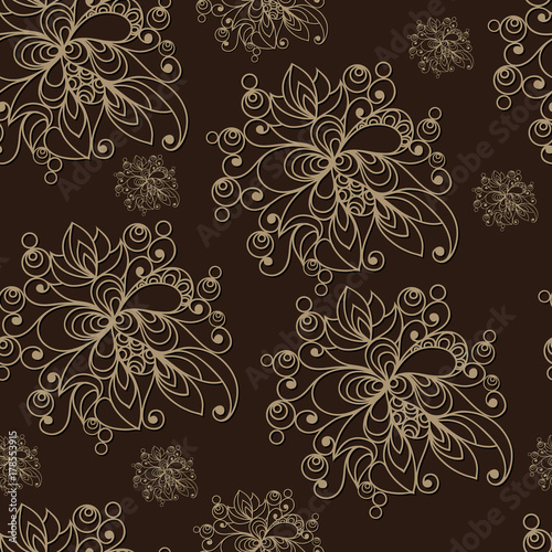 Seamless pattern with floral ornament 32