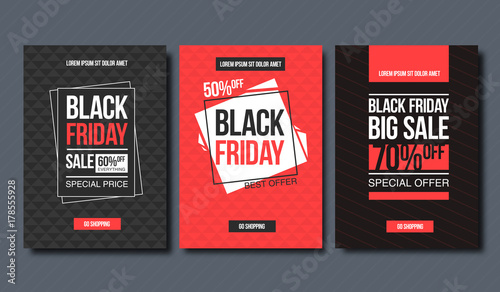 Black friday sale design template. conceptual layout for web and print.