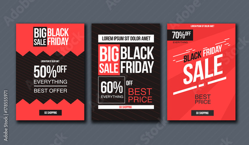 Black friday sale design template. conceptual layout for web and print.
