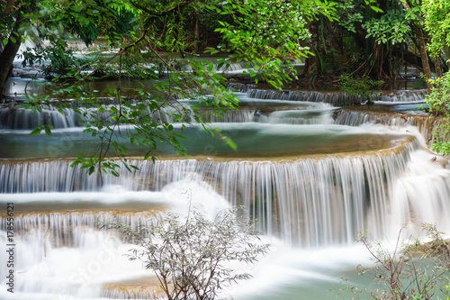 Beautiful waterfall in the national park forest