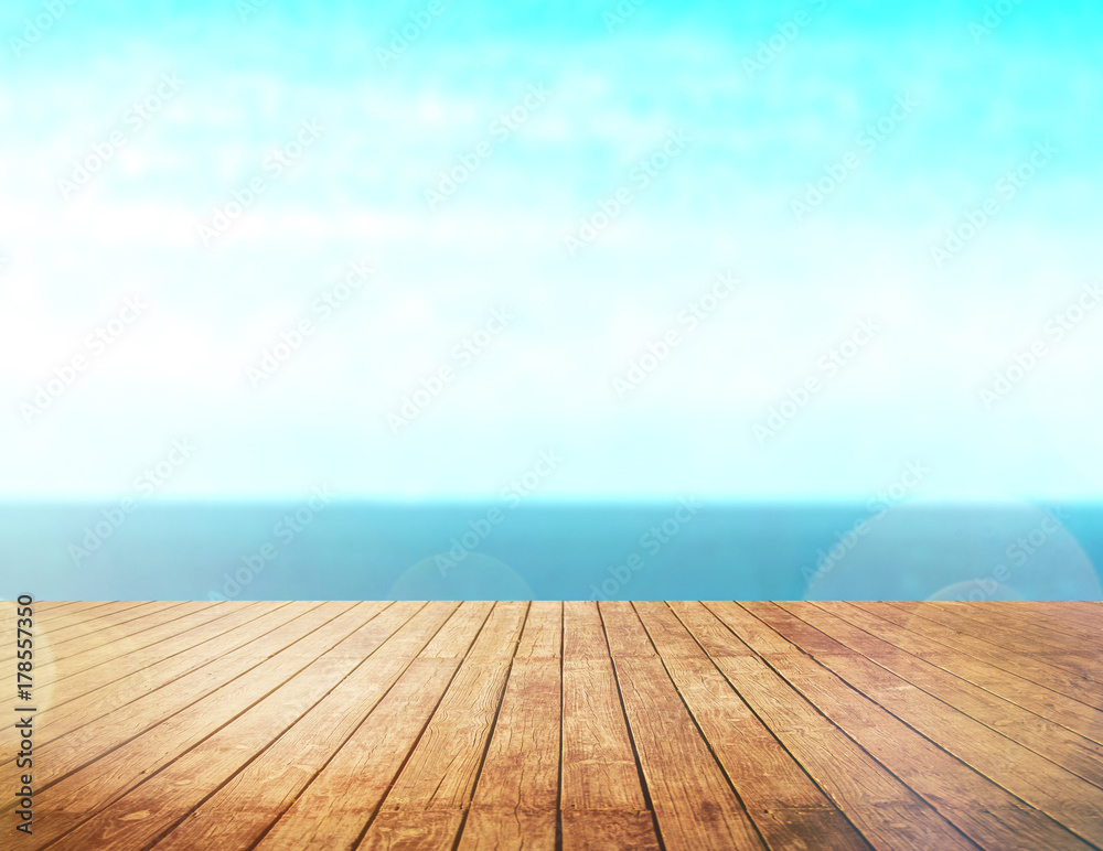 Wood table top on blur mountains background. Nature concepts. For montage product display or design key visual layout. Wood table top on blur mountains background. Nature concepts. For montage product display or design key visual layout.