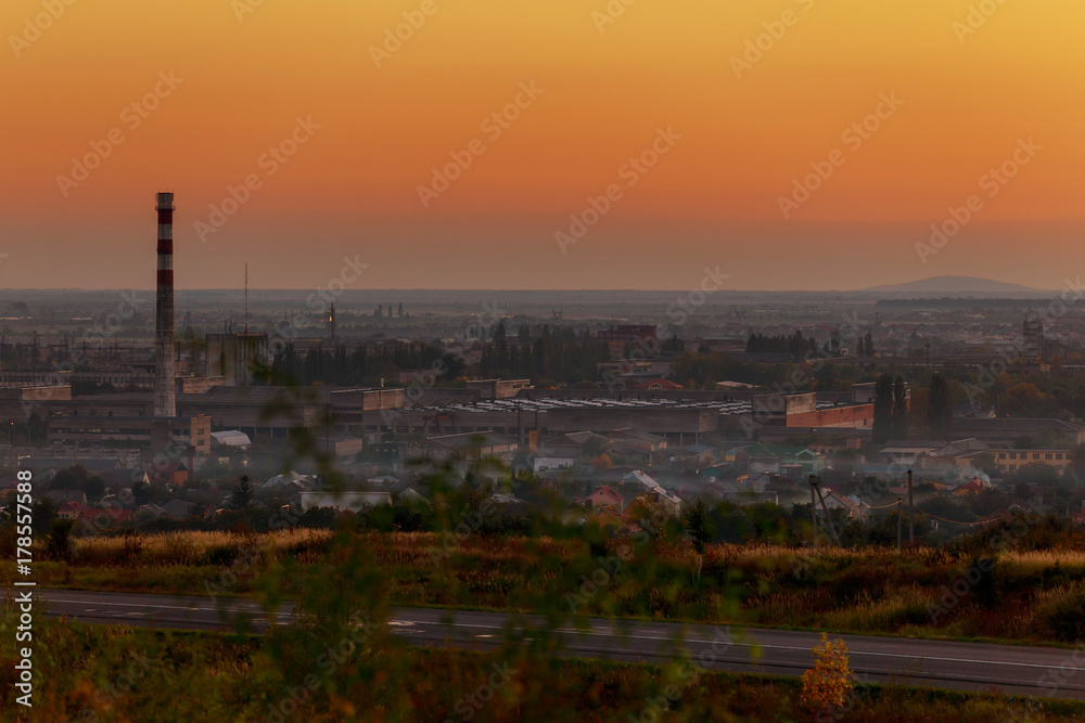 Uzhhorod during the sunset Ukraine