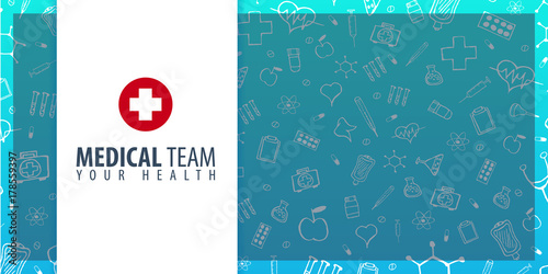 Medical Team. Medical background. Health care. Vector medicine illustration.