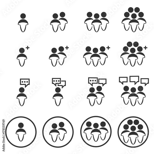 People Icons work group Team Vector