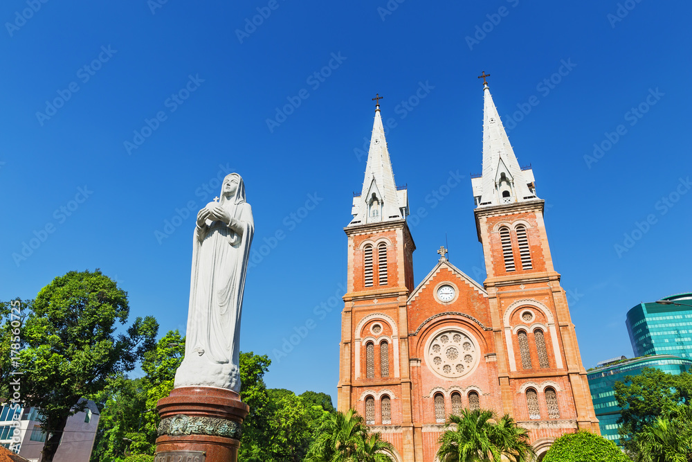 Saigon Notre Dame Cathedral Basilica in Ho Chi Minh city, Vietnam