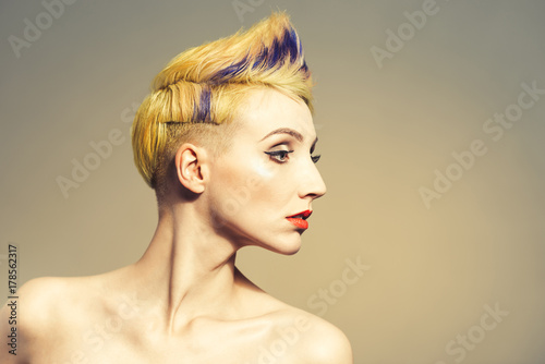 Woman With Funky Hairstyle