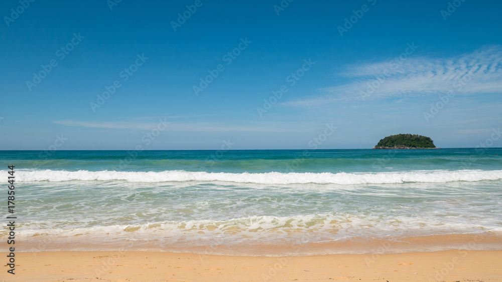 View of kata beach in phuket thailand in landscape concept.