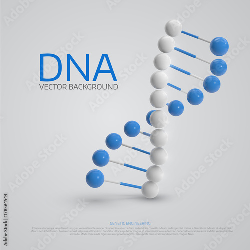 Abstract  colorful  medical background with  3d Dna molecule. Poster or cover template.