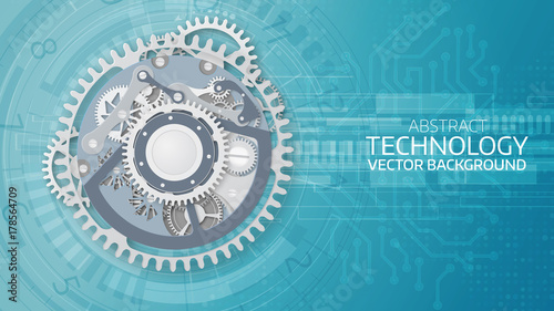 Vector abstract  futuristic technology background