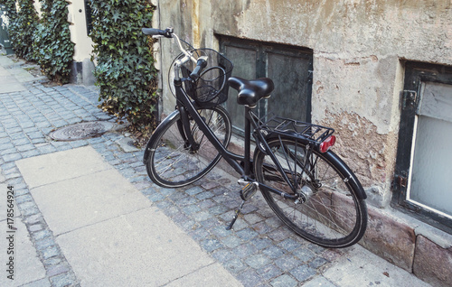 Vintage bicycle on the street.