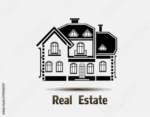 Vector private house.symbol of the house for all kinds of advertising resources