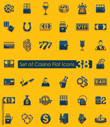 Set of casino icons