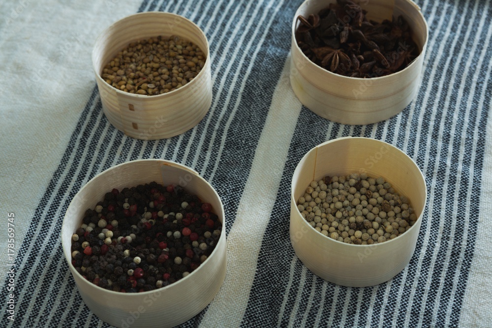 Various spices in bowl Various spices in bowl