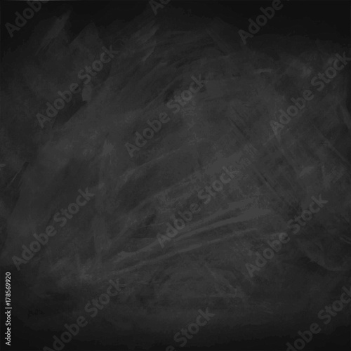 Black chalkboard background. Hand drawn texture, vector illustration