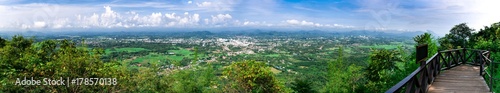  Loie city  province on top view from  Pru Bo Bid Mountain view point. Loei province have top tourist attraction land mark in thailand. © panya168