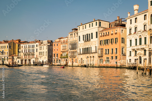 Historic buildings on the banks of the grand canal in Venice. © isaac74