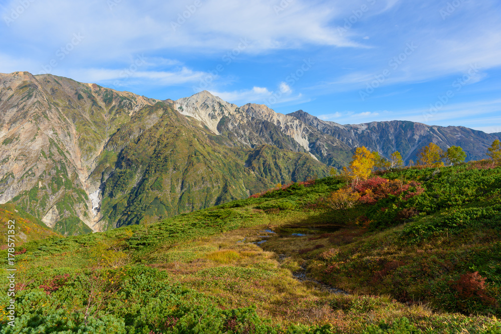 長野　北アルプス　白馬三山　秋