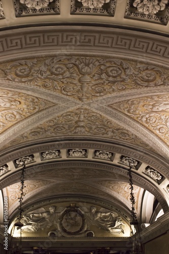 Ceiling detail of the crypt under the Duomo Cathedral in Milan  Italy