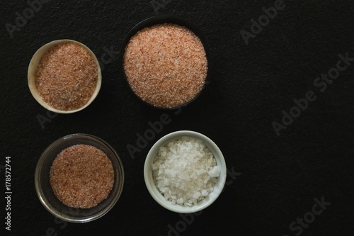 Various salts in bowl