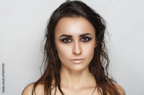 wet hair woman