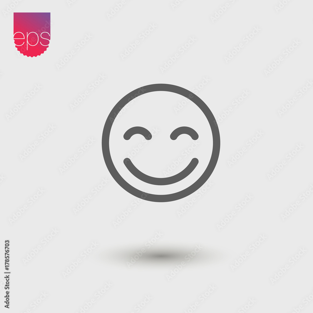 Smiling Face Simple Vector Icon. Vector Emblem. Vector Pictogram Clipart Smiling Face Simple Vector Icon. Vector Emblem. Vector Pictogram Clipart