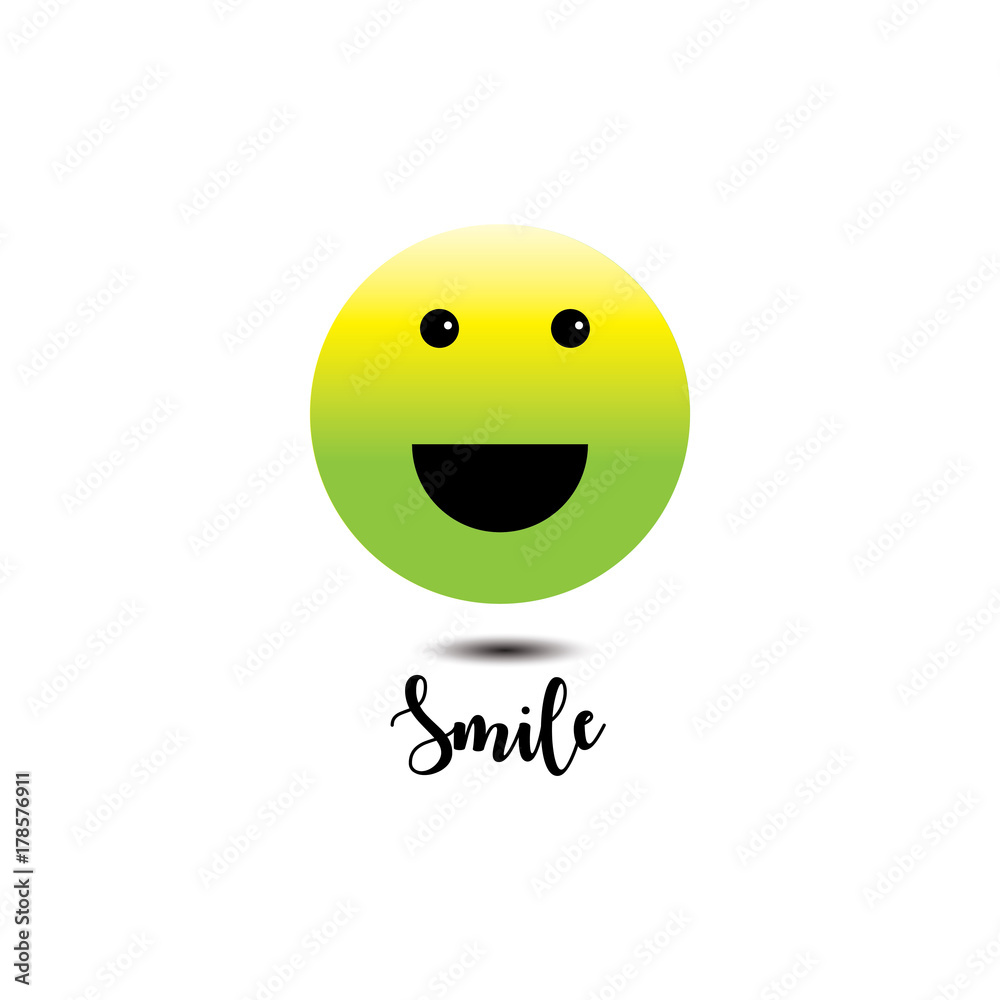 Smile Emoticon Logo Vector Template Design
