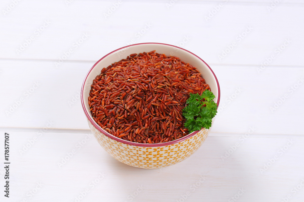 bowl of red rice bowl of red rice
