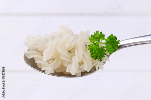 rice pasta fusilli photo