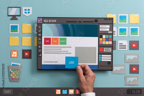Obraz na płótnie Web design software