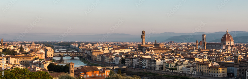 Panoramic view Florence from Piazzale Michelangelo