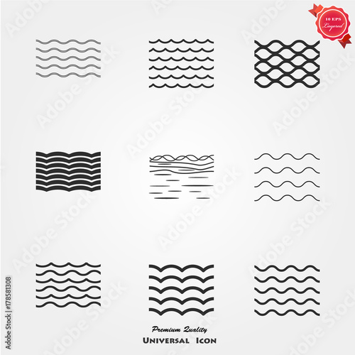 Sea icon set