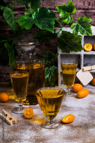 Transparent orange drink