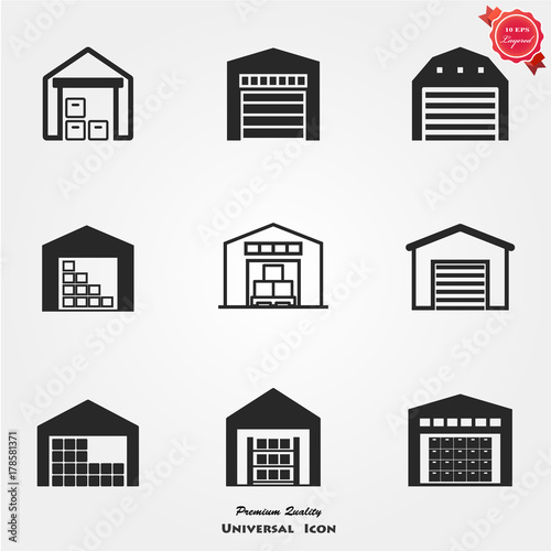 Warehouse icon set
