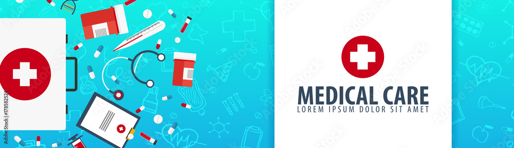 Medical banner. Health care. Vector medicine illustration. Medical banner. Health care. Vector medicine illustration.