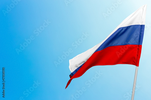 Flag of Russia waving