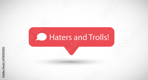 Vector icon for trolling and hate comments
