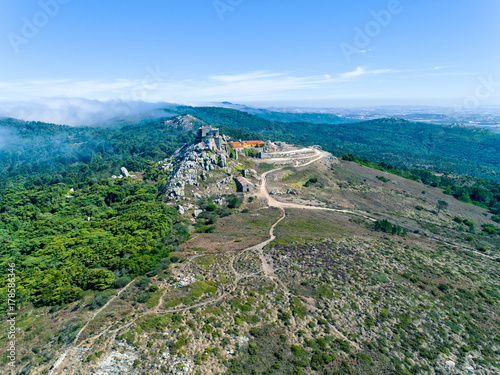 Aerial View High Fog Near Santuario da Peninha
