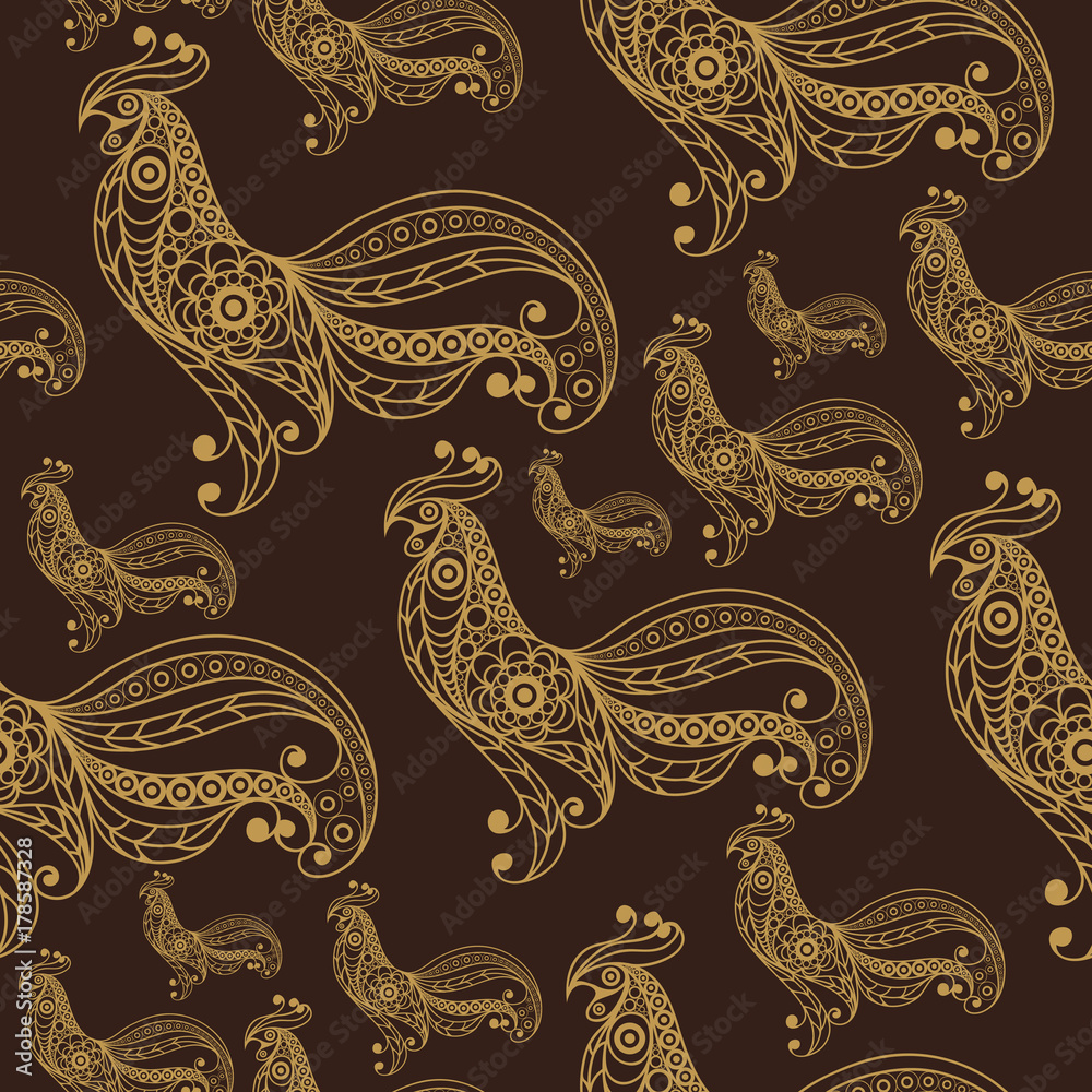 Seamless pattern with lace cock 48 Seamless pattern with lace cock 48