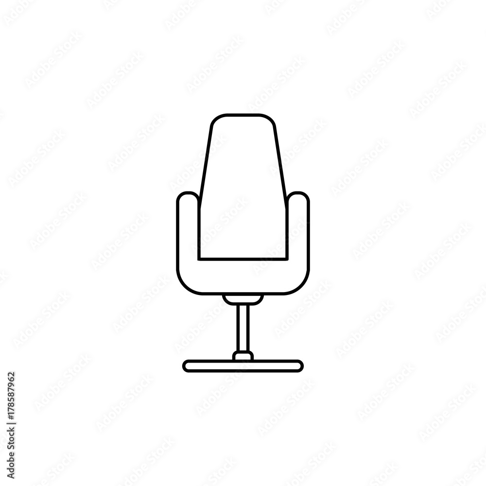 Office chair line. Flat vector. Black and white design. Office chair line. Flat vector. Black and white design.