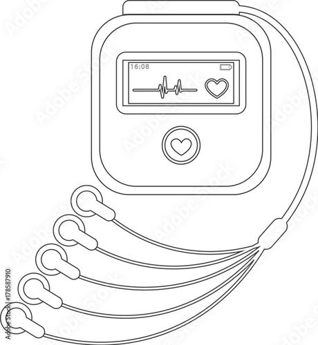 Daily monitoring of ECG. Holter for daily use. The device monitors the bleeding of the heart. And can prevent a heart attack.