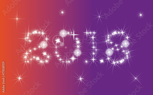 cartolina vettoriale 2018 anno nuovo
