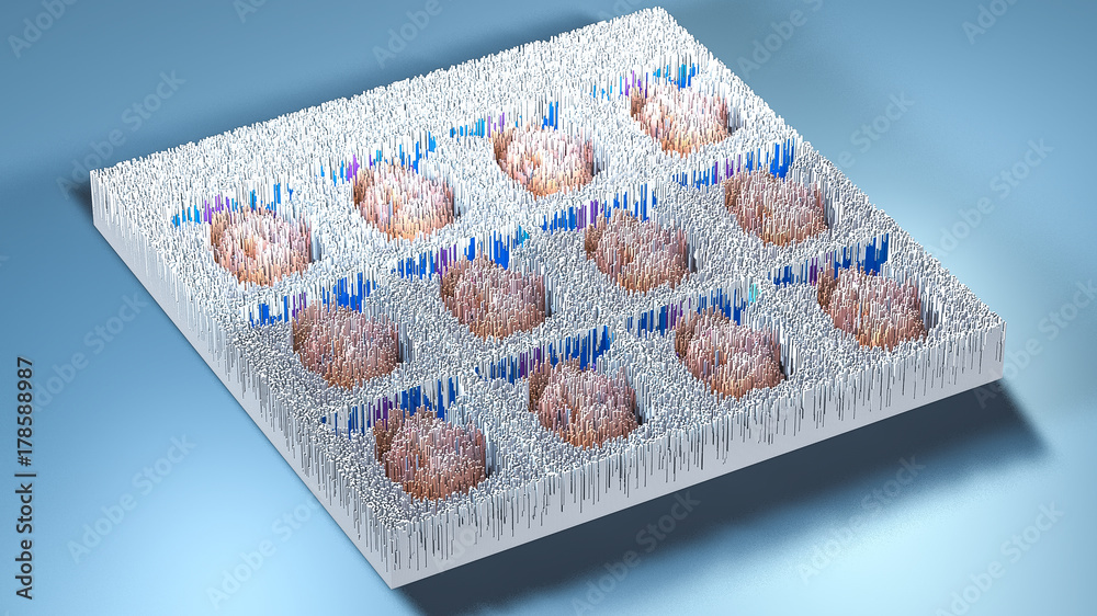3d rendering topography with cubes 3d rendering topography with cubes